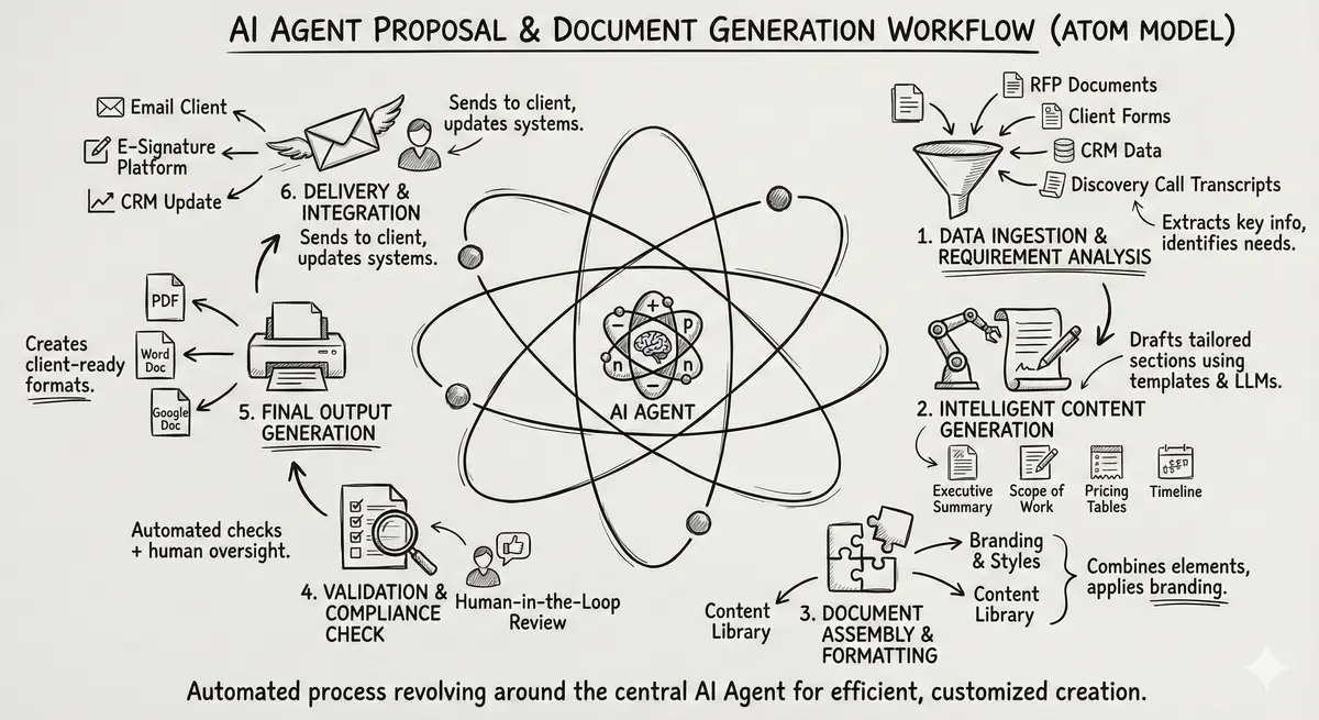AI Agent for Proposal & Document Generation workflow diagram
