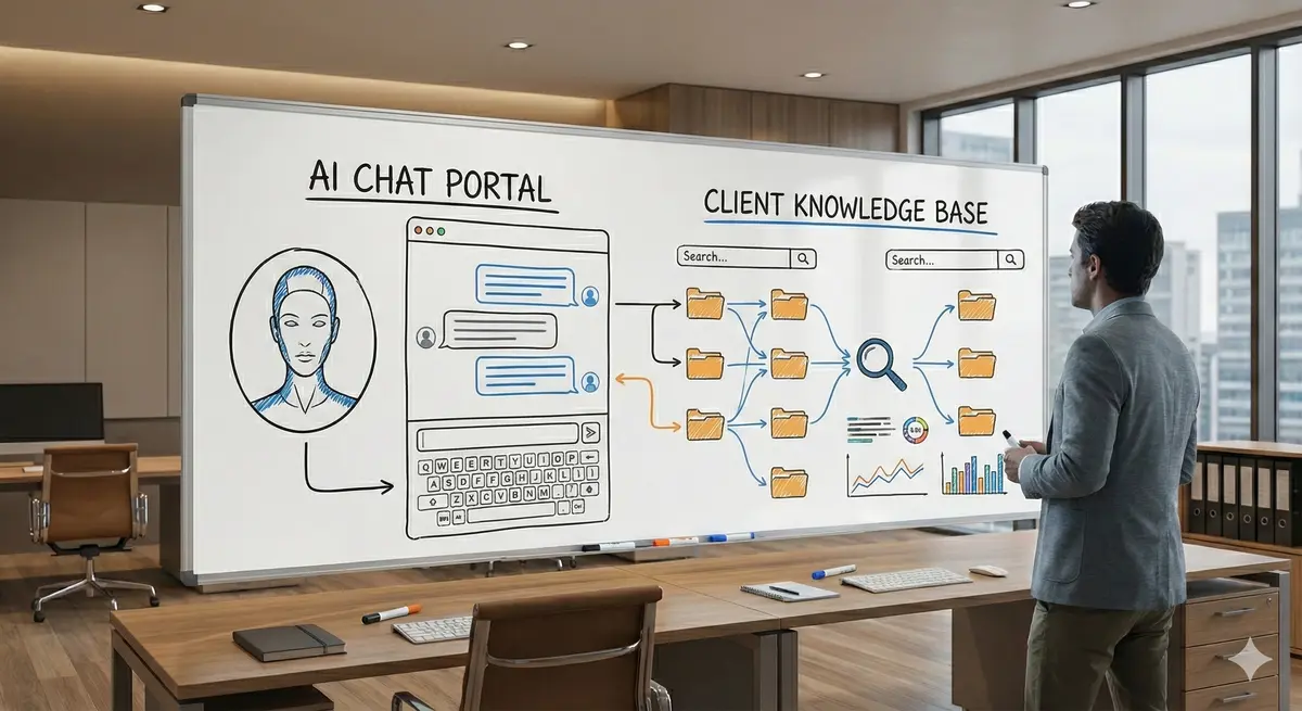 AI Chat Portal & Knowledge Assistant workflow diagram