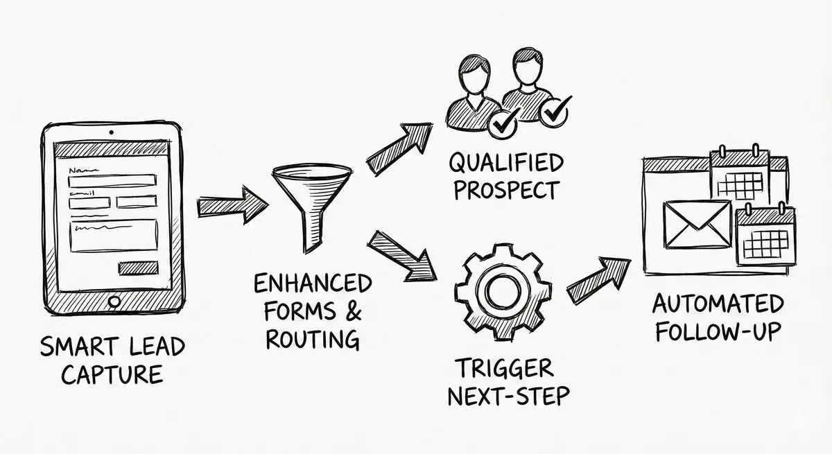 Smart Lead Capture & Automated Follow-Up workflow diagram